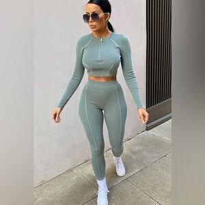 Fashion Nova Sage Leggings Set